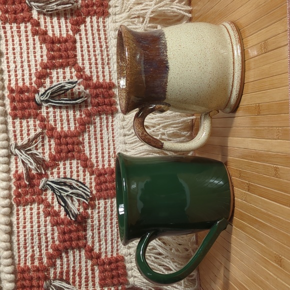 2 Studio Pottery Handcrafted Coffee Mugs from Coffee Roaster Companies 16oz - Picture 3 of 6